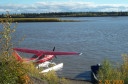 float plane on Yukon River